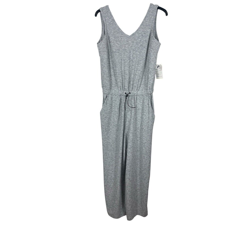 Old Navy Active Breathe ON Jumpsuit Gray Sleeveless Cropped Wide Leg  S NWT